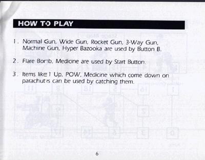 Bionic Commando manual page 6!