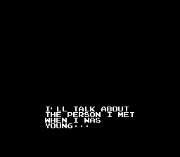 I'll tell you about the person I met when I was young...