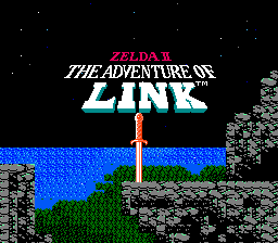 Zelda 2 title screen